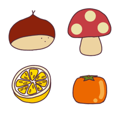 秋の食べ物絵文字