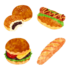 Delicious and Cute Breads Emoji