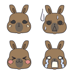 Flat Rabbit Kinako Emoji