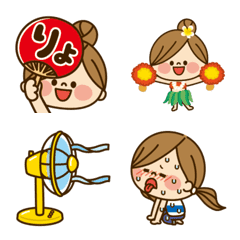 Animated emoji Kawashufu summer
