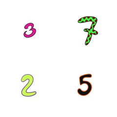 Neon color number