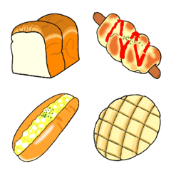 色々なパン絵文字