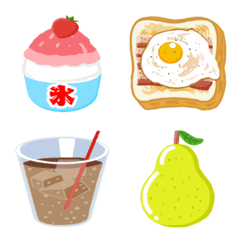 食べ物の絵文字 夏秋の果物/スイーツ等