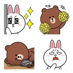 Brown&Cony Daily Fangirling Emoji