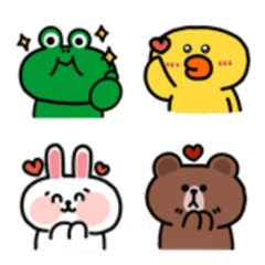 อิโมจิไลน์ BROWN & FRIENDS Emoji 3