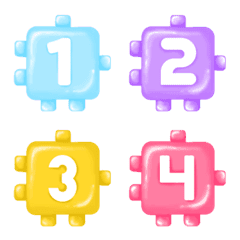 Number classic box colourful emoji