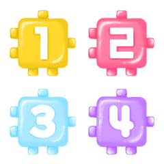 Number classic pastel box nonstop emoji
