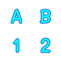A B C (Blue color)