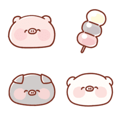 Potepotekobuta-chan triplets Emoji