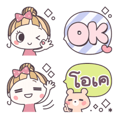 Girl and Bear♡ อิโมจิ