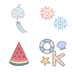Summer animation emoji (Japanese)