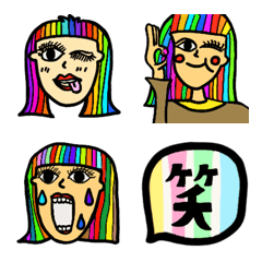 colorful woman emoji