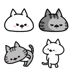 Easy-to-use emoji of Shiro and Gure NYAA