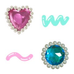kirakira jewelry stickers