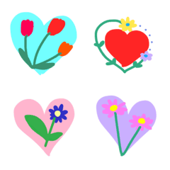 Flower&heart 絵文字