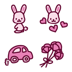 Cute rabbit handy emoji