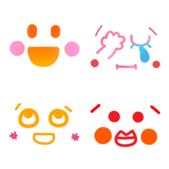 Colorful face Emoji that conveys2