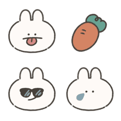Simple rabbit and carrot(face only)