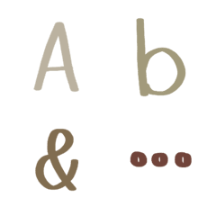 Cute handwriting alphabet ABC emoji V5