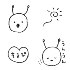 wakufuruchan kawaii emoji black&white