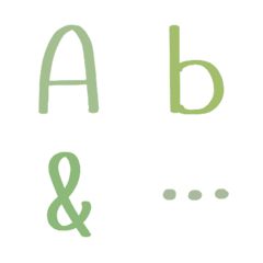 Cute handwriting alphabet ABC emoji V7