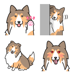 Dog Emoji Shetland Sheepdog
