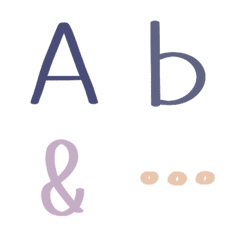 Cute handwriting alphabet ABC emoji V8