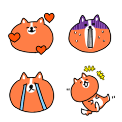 Daily life Emoji of orange dog