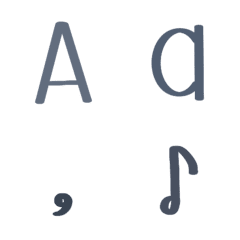 Cute handwriting alphabet ABC emoji V10