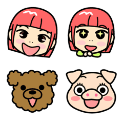 It is a cute Hachikin Musume Emoji