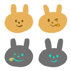 two pattern Rabbit emoji