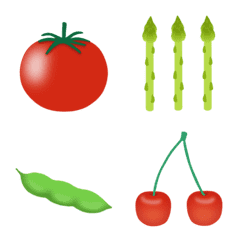 動くよ。野菜と果物の絵文字