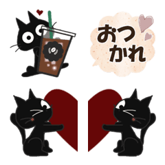 Emoji black cat 8