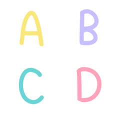 English Alphabets Pastel ABC 123 Symbol