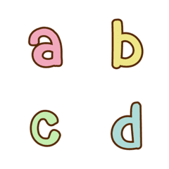 Emoji a-z Pastel