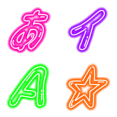 neon moji emoji