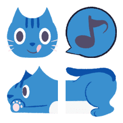 Blue Cat emoji (simple)