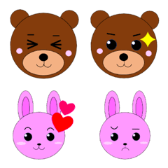 Bear(kuma) and Rabbit(usagi) Emoji