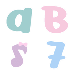 ABC 123 Alphabet cute emoji V.5