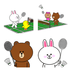 badminton lovers Brown and Cony.