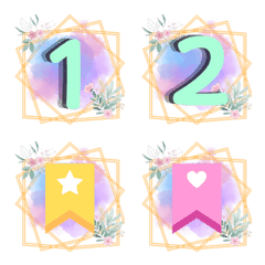 Numbers 1-10, pastel colors, princesses