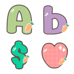 ABC 123 Alphabet cute emoji V.2