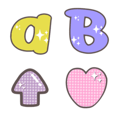ABC 123 Alphabet cute emoji V.3