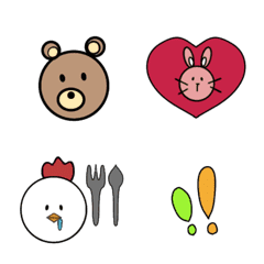 cute animals(rabbit  bear  chicken)