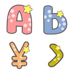 ABC 123 Alphabet cute emoji V.4