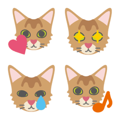 Somali-cat Cute Emoji