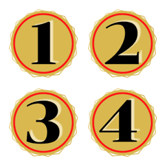 Language Numbers Simple Gold 1-10