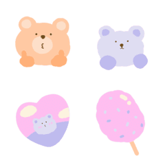 Cute Bear And Friend Emoji