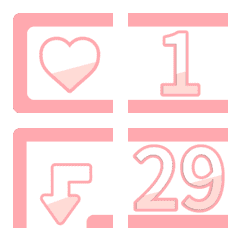 Easy Stickers for Number 01[Pink][0-29]