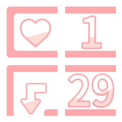 Easy Stickers for Number [Pink 01][0-29]